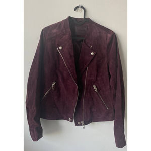 Blank NYC Purple Suede Moto Jacket S